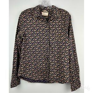 Denim & Supply Ralph Lauren RL Tomboy 100% Cotton Floral Long Sleeve Shirt Sz L